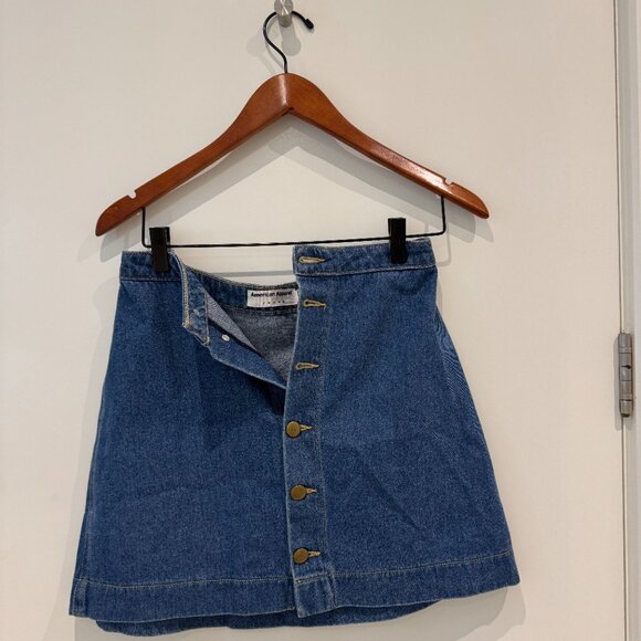 American Apparel Denim Button-Up Mini Skirt – Size S - Picture 2 of 4